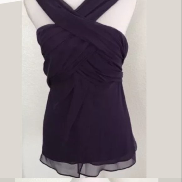 Diane Von Furstenberg XS Eggplant Nikki Top - Picture 3 of 3